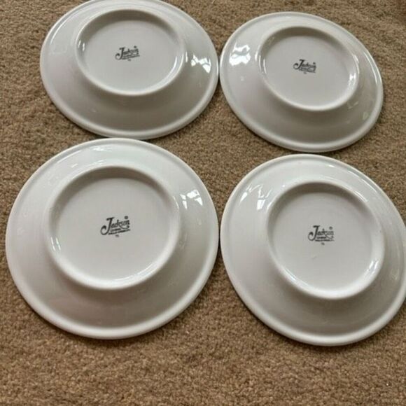 4 Jackson China Vintage Green & White 7” Plates - Picture 6 of 7
